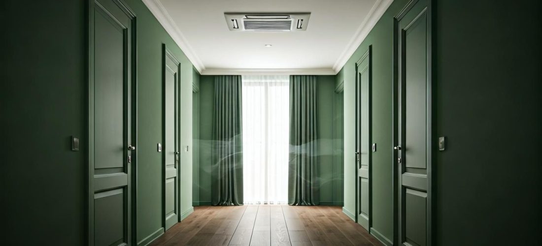 climatisation dans le couloir: rafraîchir les chambres